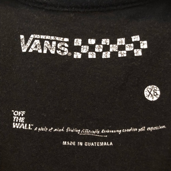 Vans Off The Wall Black Tee X-Small - Picture 6 of 6